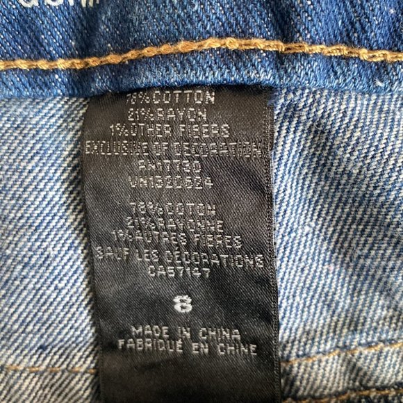 Mossimo Shorts Stars And Striped Cuffed Denim High Rise - Picture 6 of 8